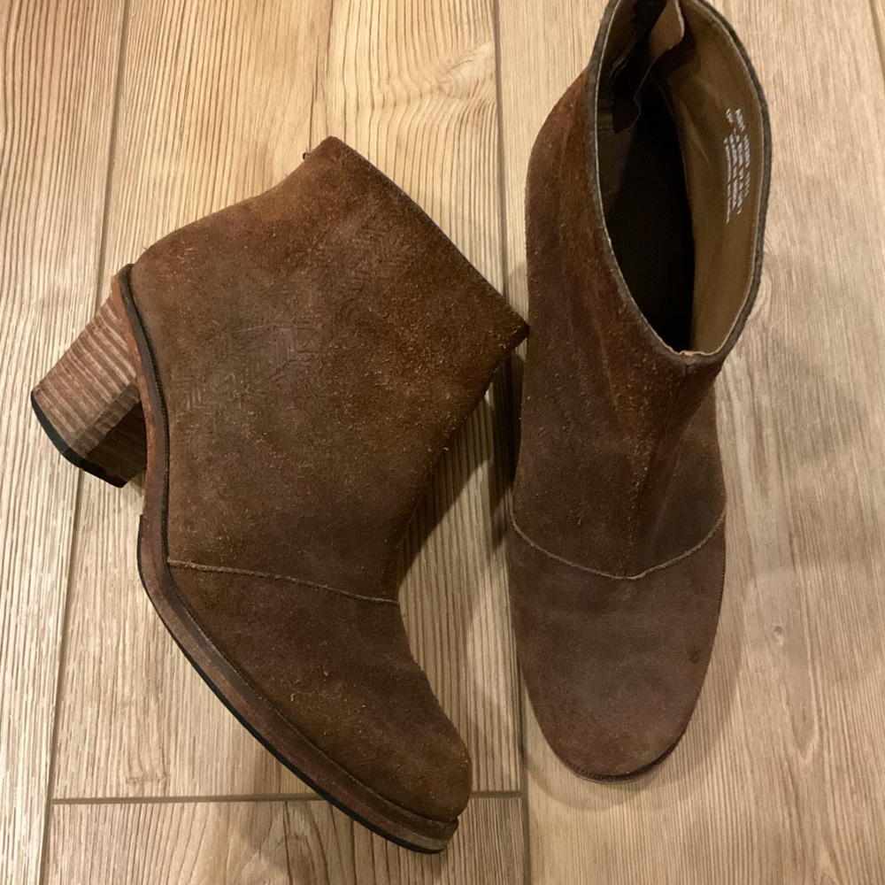 J. Shoes Suede Heeled Booties